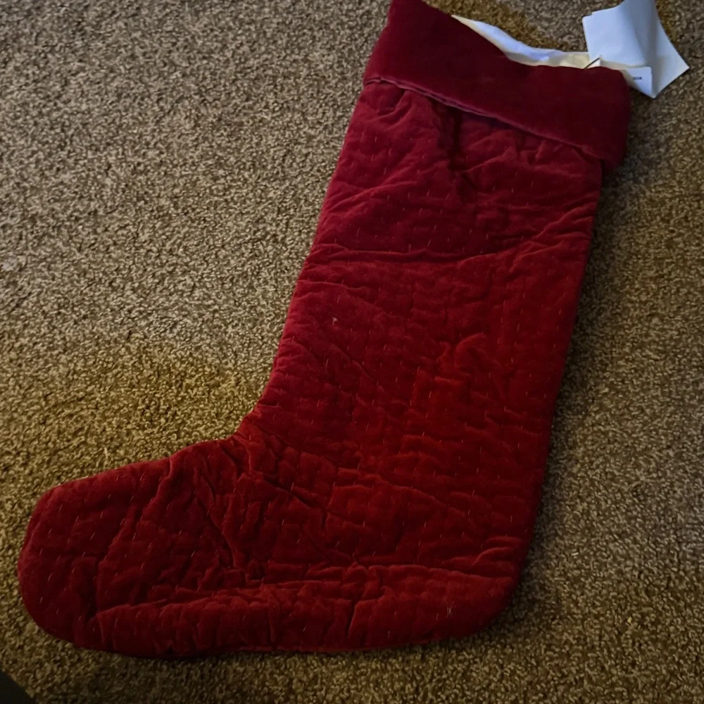 Pottery Barn Quilted Large Mom Stocking